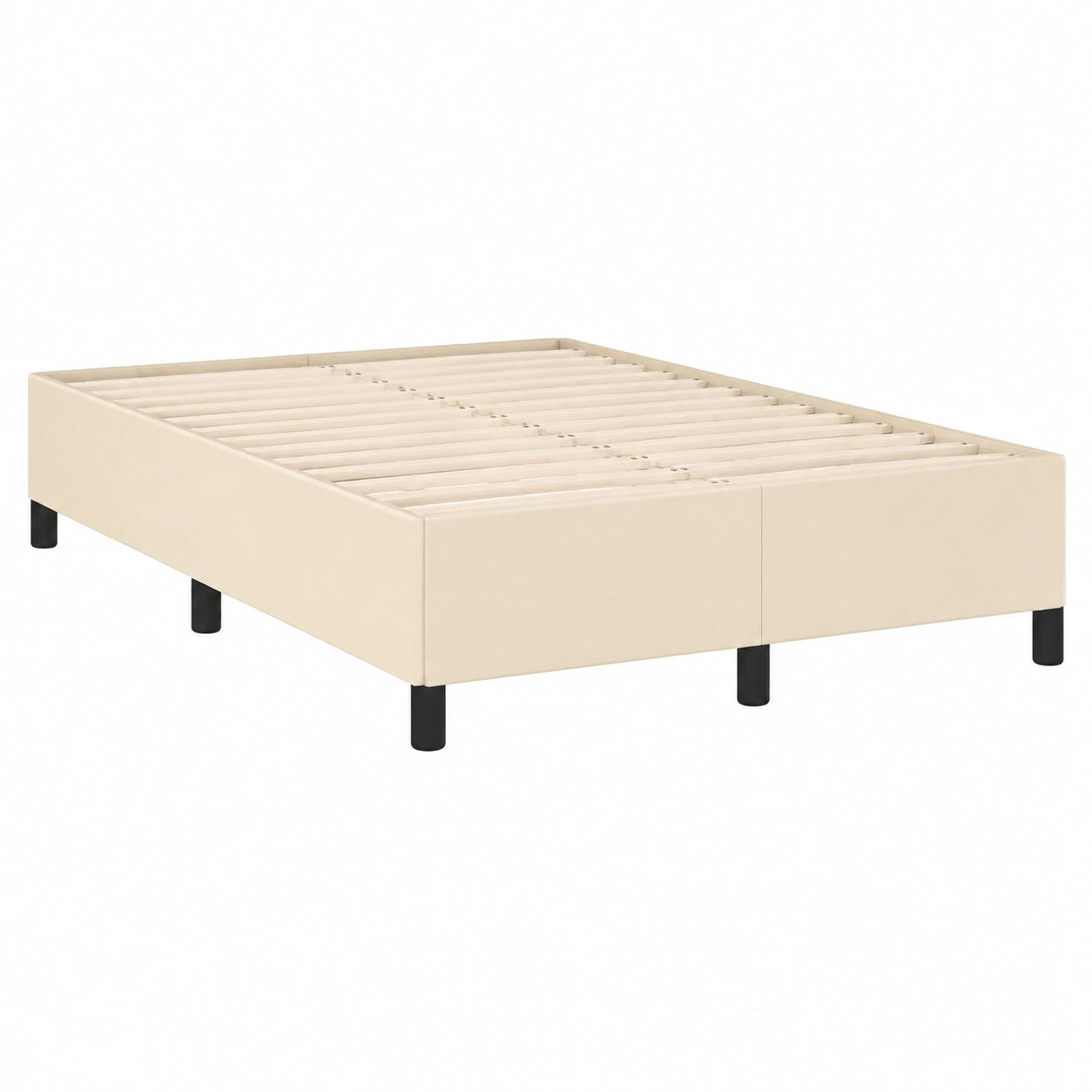 Cama Matrimonial Tapizada vidaXL Crema 120x200 cm para Dormitorio