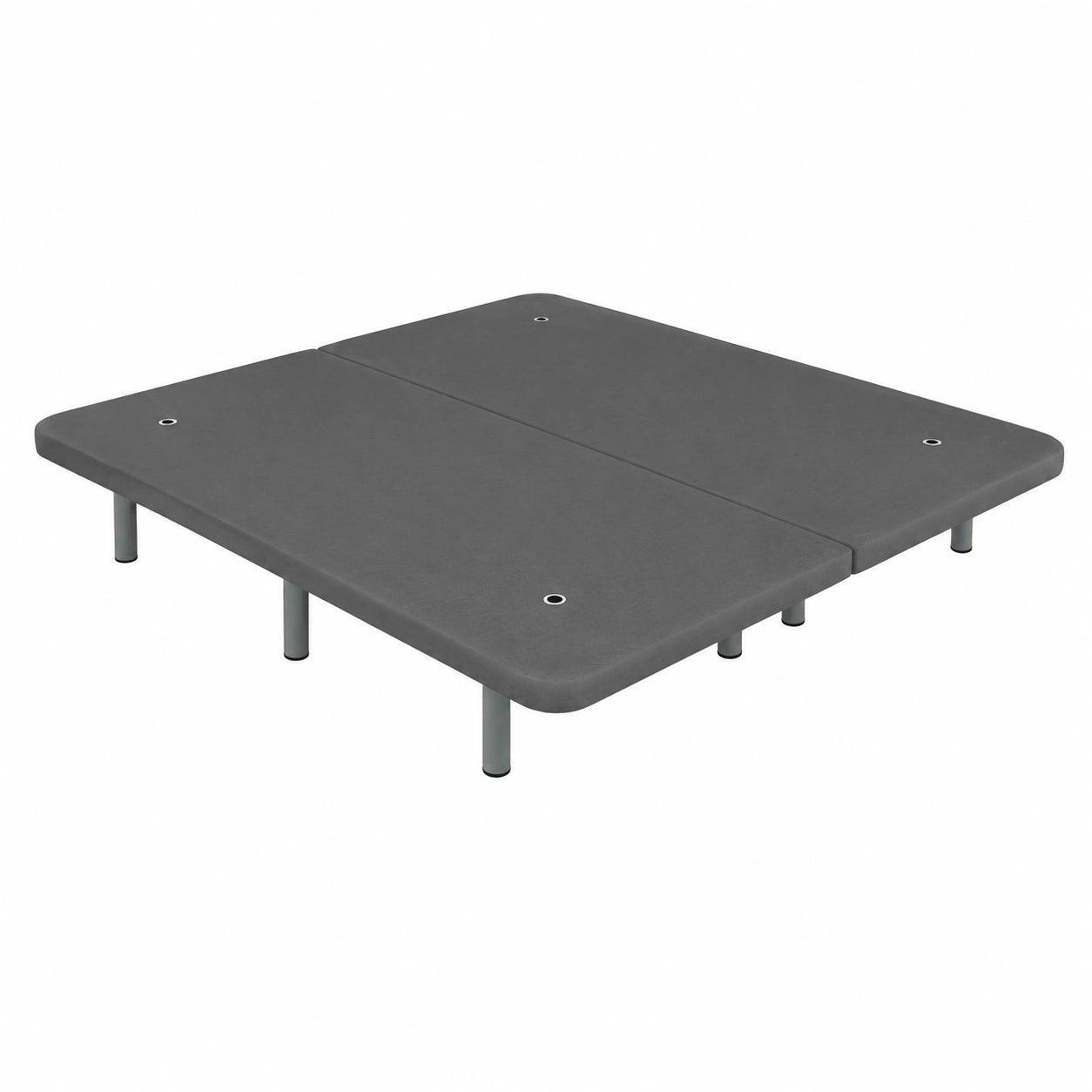 Base Tapizada Reforzada con Sistema Antirruido y Aireadores, 12 Patas, 180x190 cm, Gris 3D