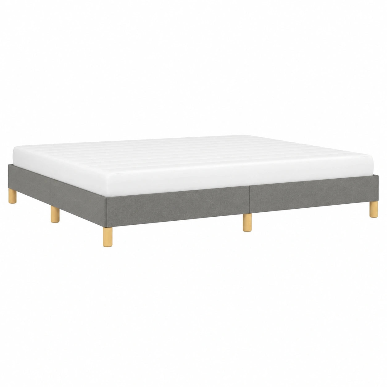 Cama Matrimonial Tapizada en Tela Gris Oscuro 200x200 cm - vidaXL