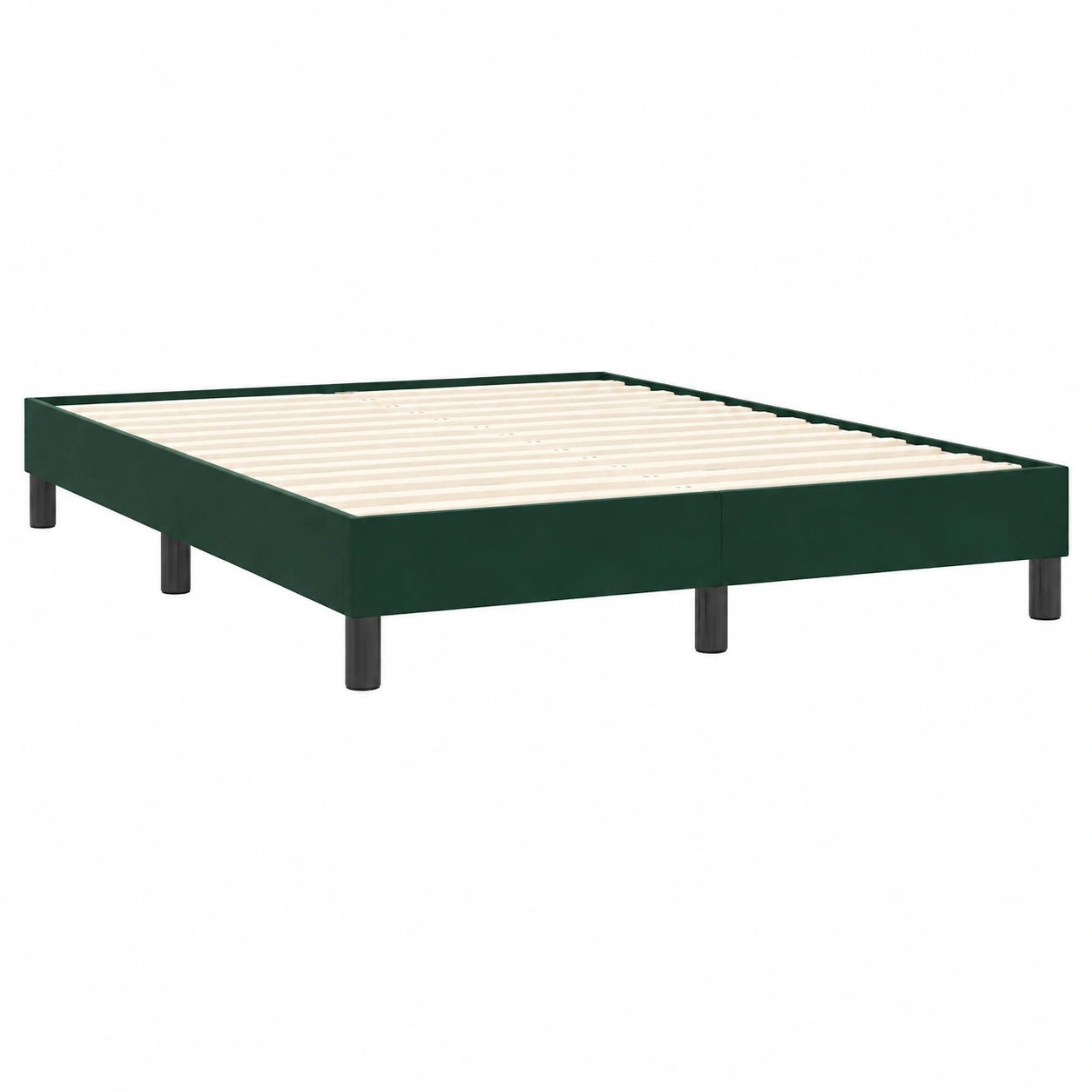 Cama Doble de Terciopelo Verde Oscuro 140x220 cm