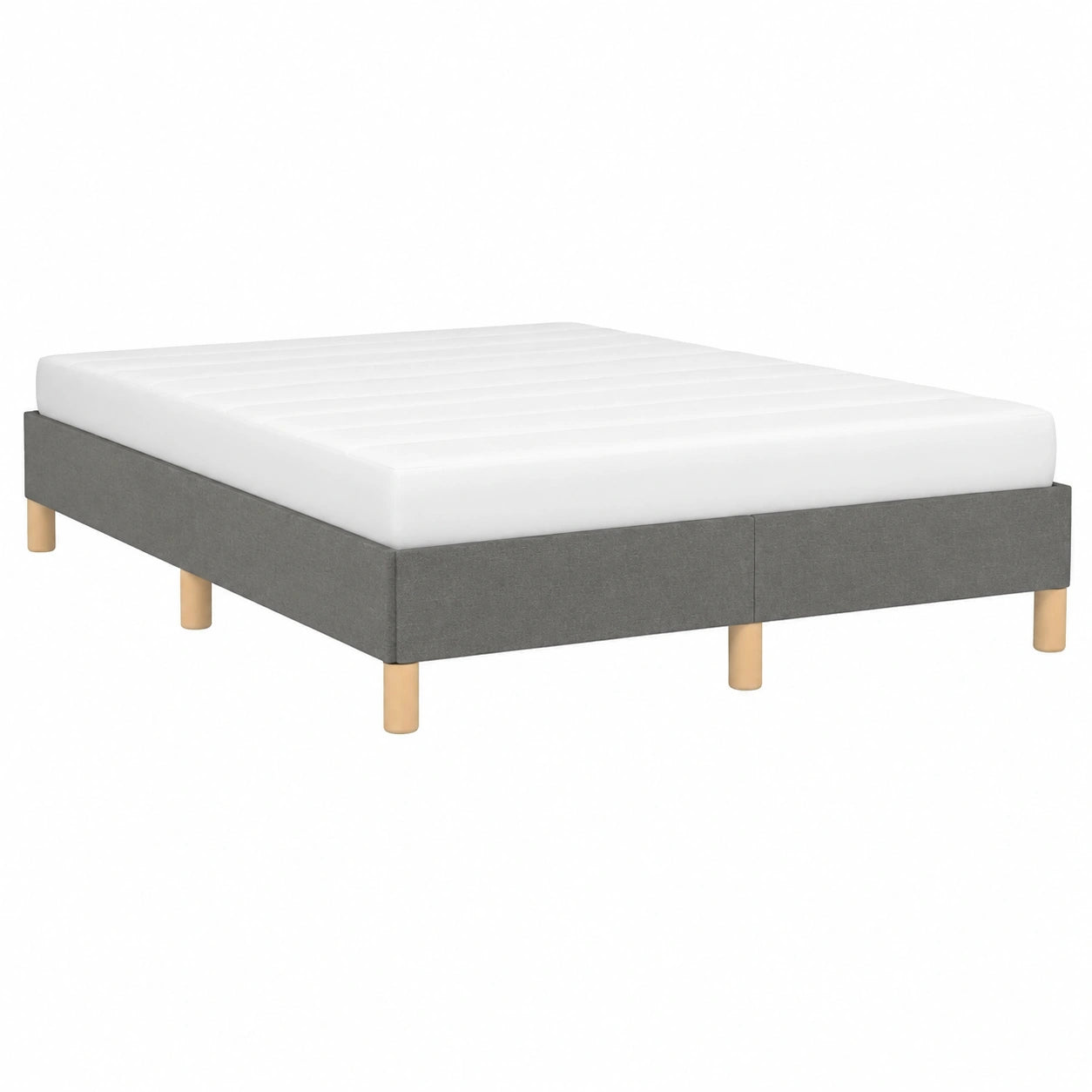 Cama Matrimonial Tapizada en Tela Gris Oscuro 120x200 cm - Muebles de Dormitorio
