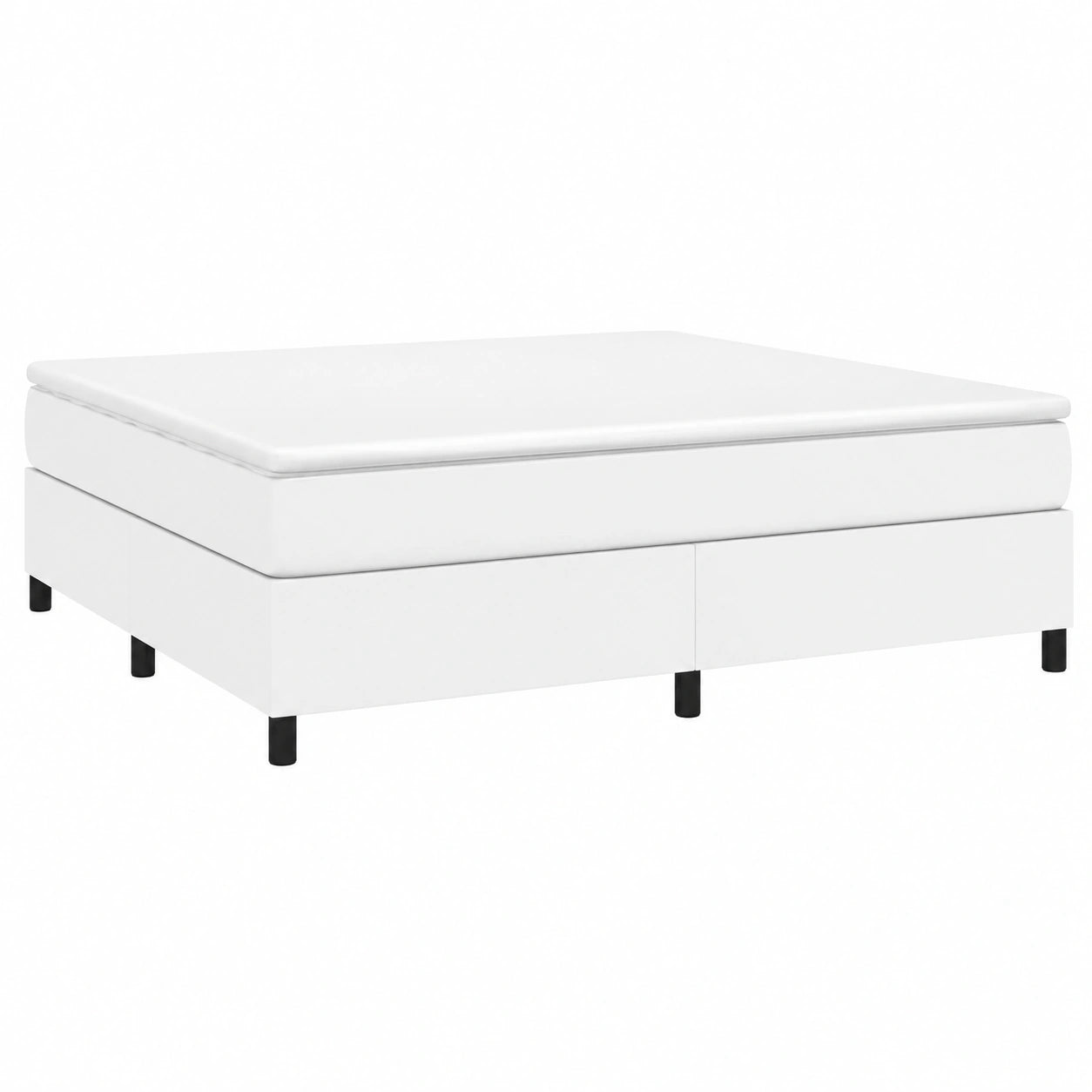 Cama Tapizada Blanca 180x200 cm con Somier de Listones
