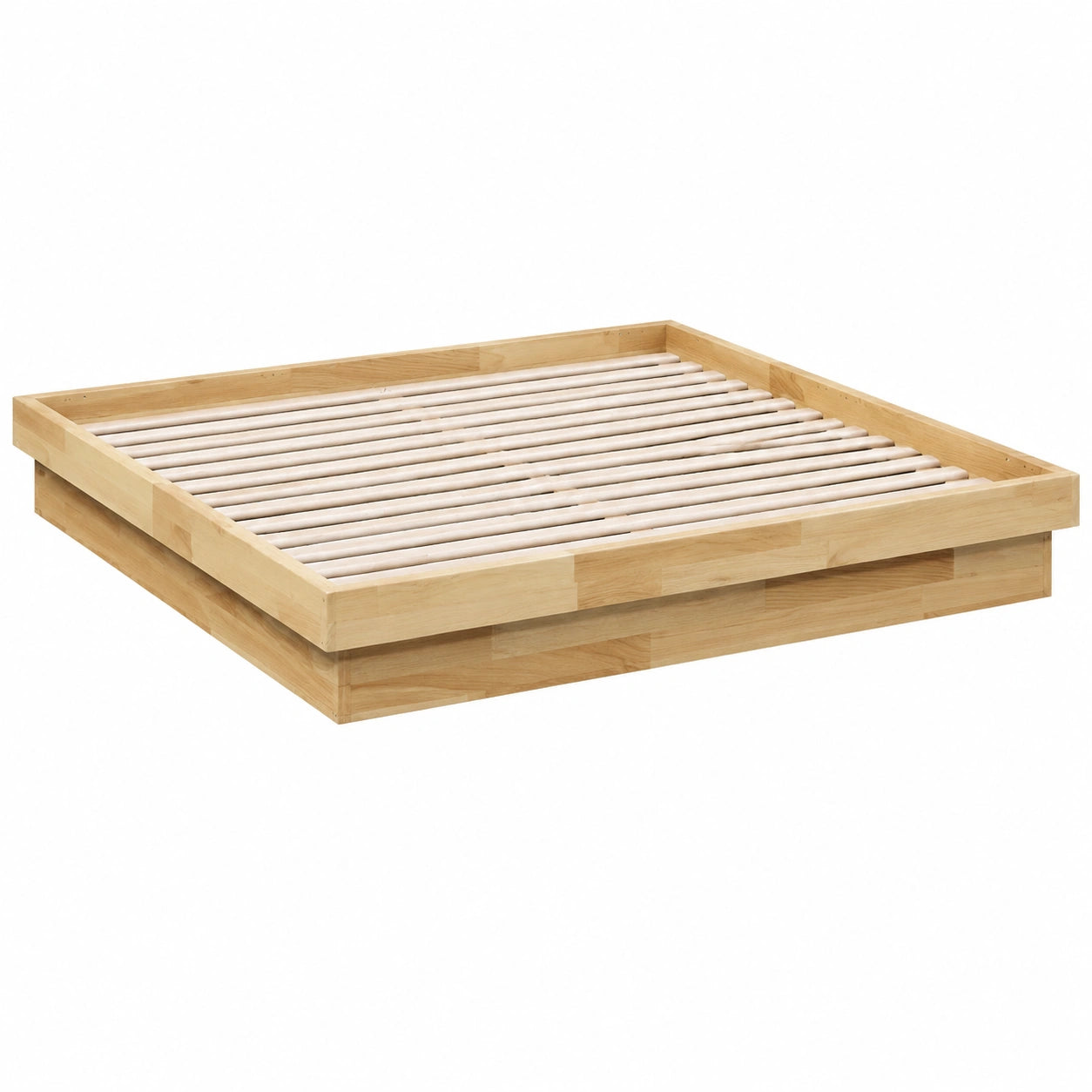 Cama Doble de Madera Maciza de Roble 160x200 cm, Estructura para Dormitorio