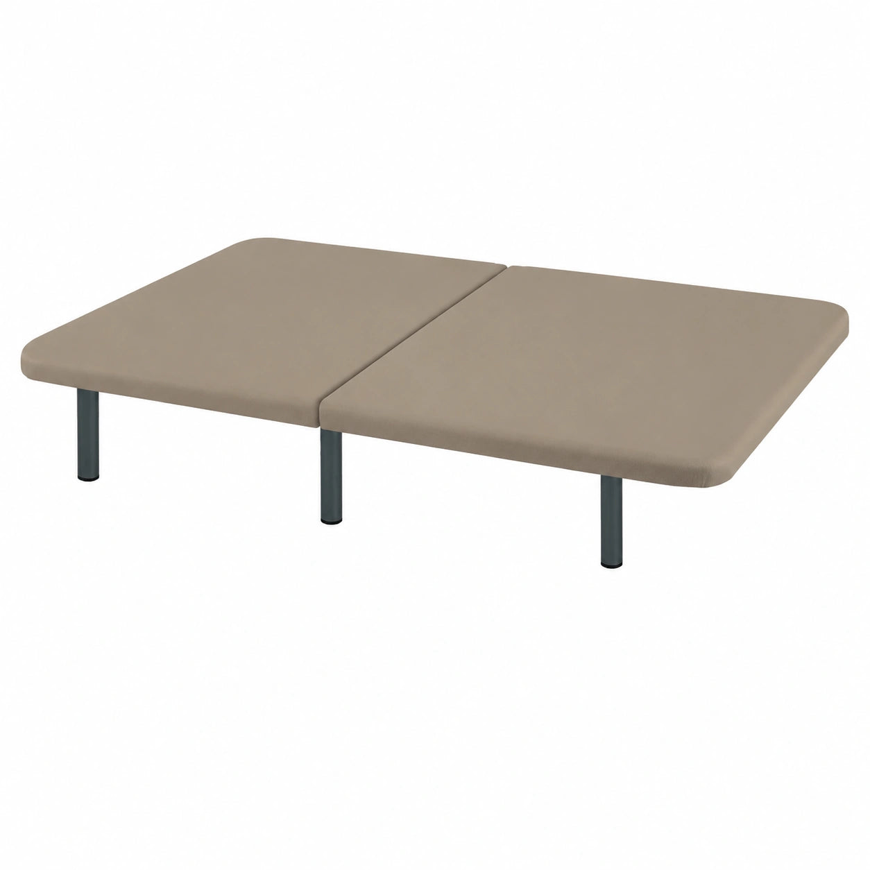 Base Tapizada Transpirable con Patas de Metal Altura Total 30cm para Espacios Reducidos (150x190) - Beige