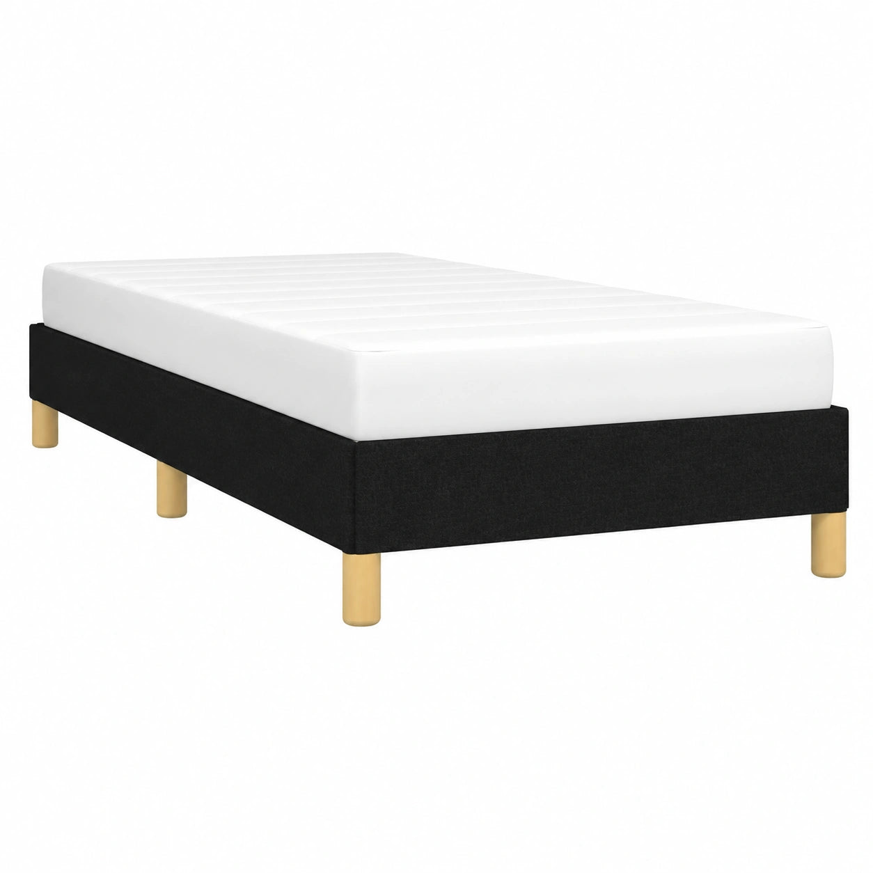 Cama Individual Tapizada 90x190 cm Negra para Dormitorio