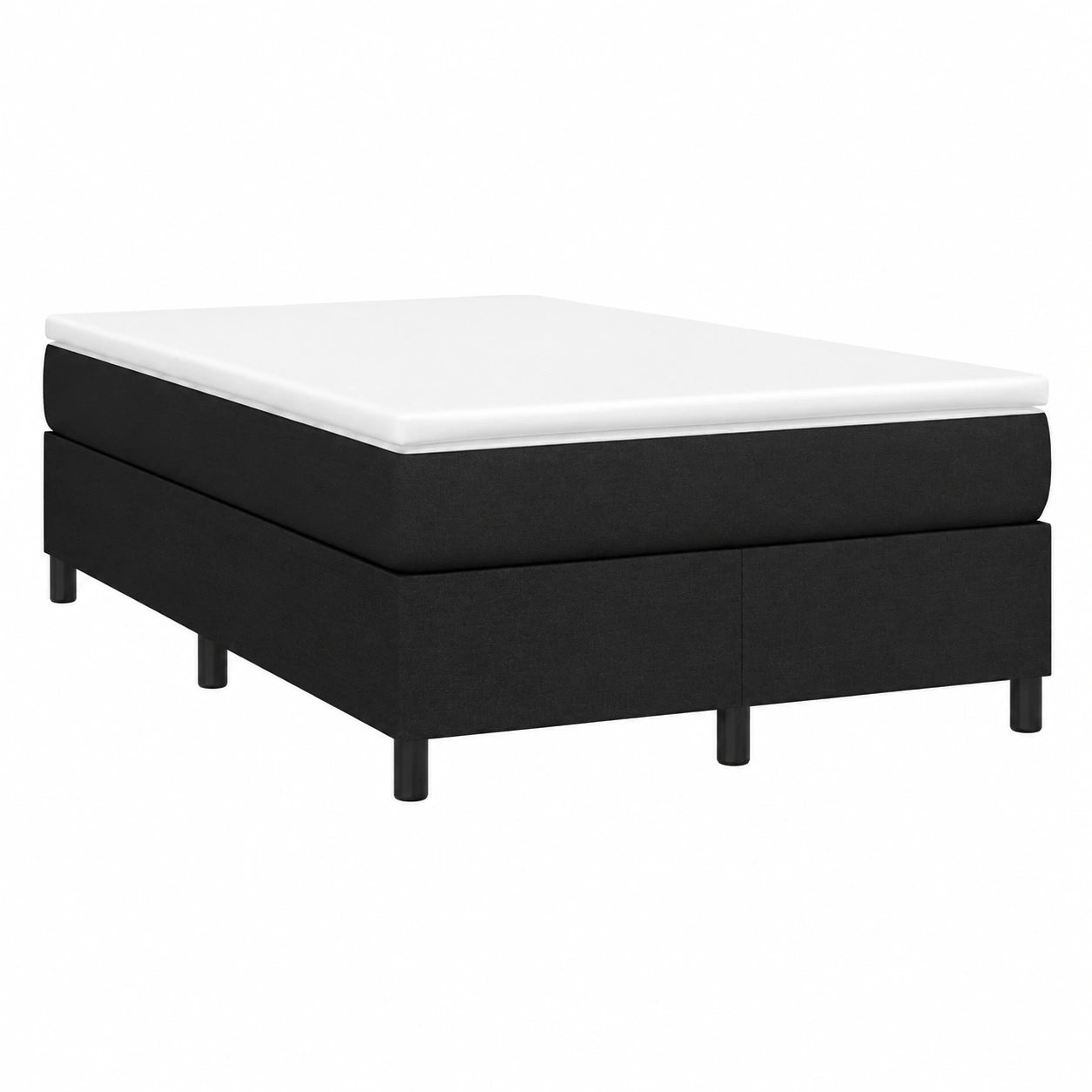 Cama Tapizada Gris Claro 120x200 cm con Somier de Matrimonio