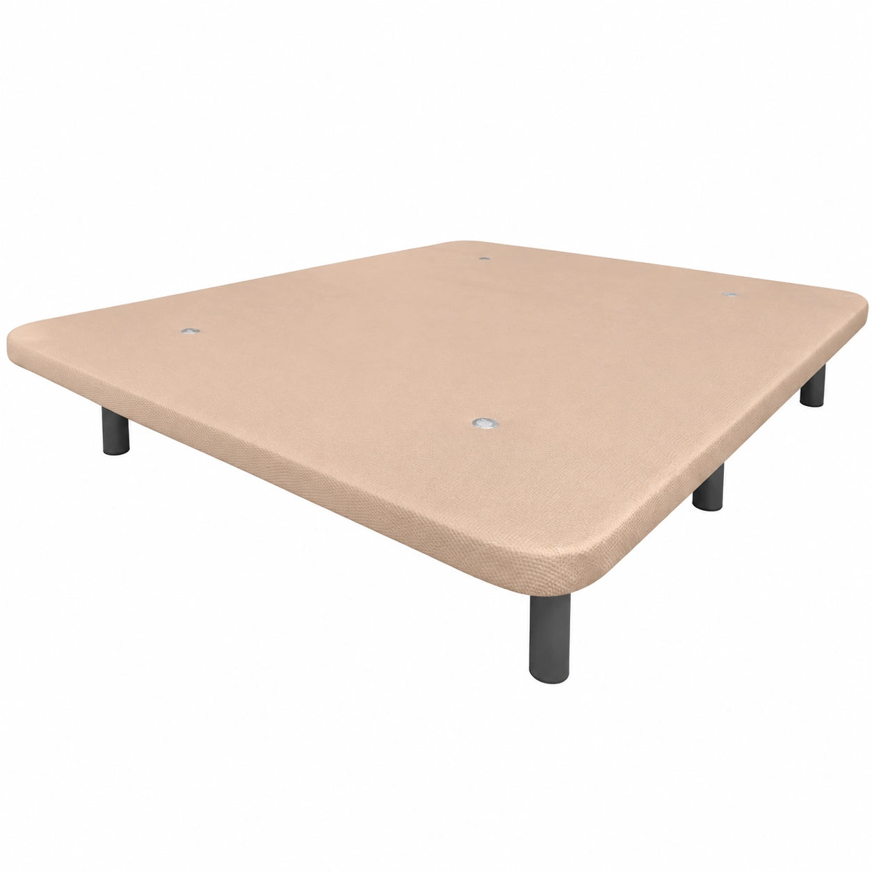 Base de Cama Reforzada 3D con Estabilidad Mejorada y Patas Metálicas, 90x190 cm, Color Beige