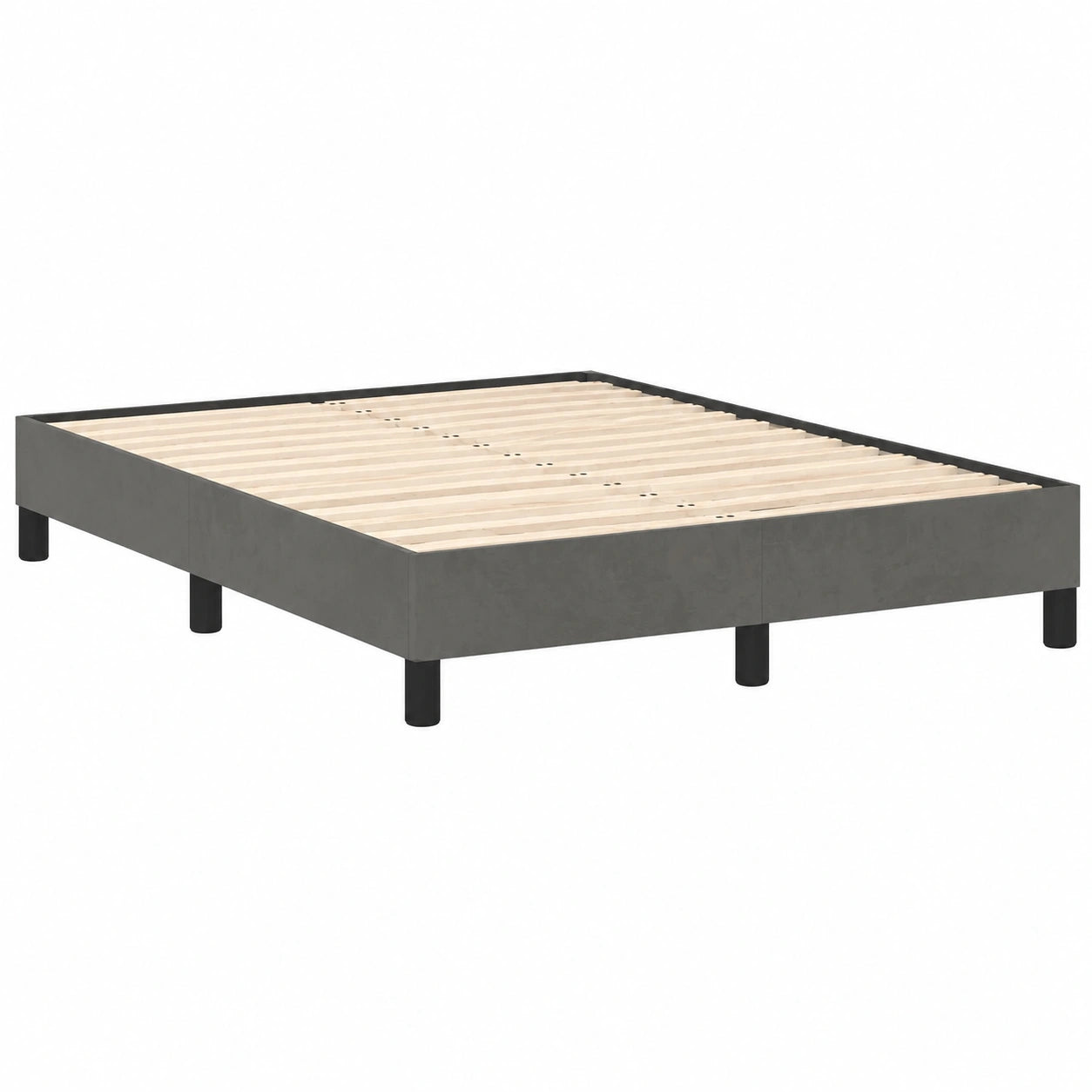 Base de Cama Tapizada de Terciopelo Gris 120x190 cm para Dormitorio