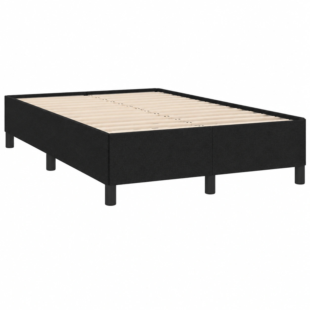 Cama Doble Tapizada Gris Claro 120x200 cm para Dormitorio