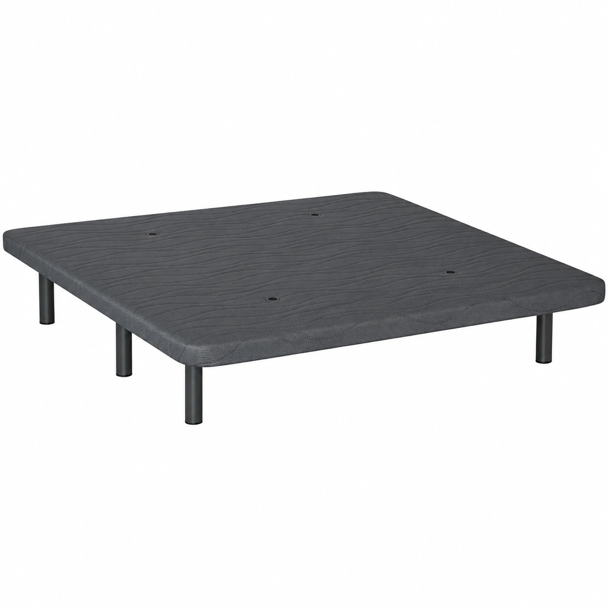 Base Tapizada Matnature 3D con Estructura de Madera y Bastidor Metálico, Sistema Transpirable FreshAir, Altura Total 30 cm (90 x 190 cm, Gris)