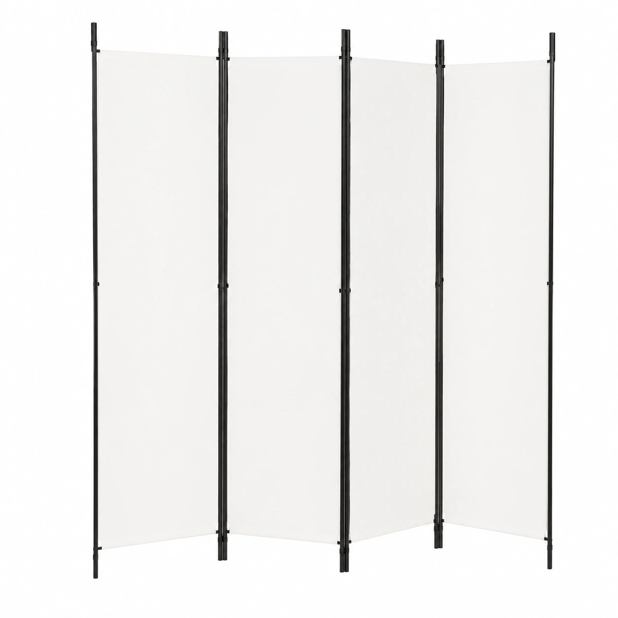 Biombo de Tela Blanco 5 Paneles 250x220 cm para Muebles