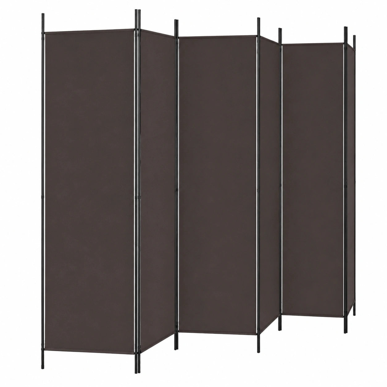 Separador de Ambientes 6 Paneles Marrón 300x200 cm en Tela