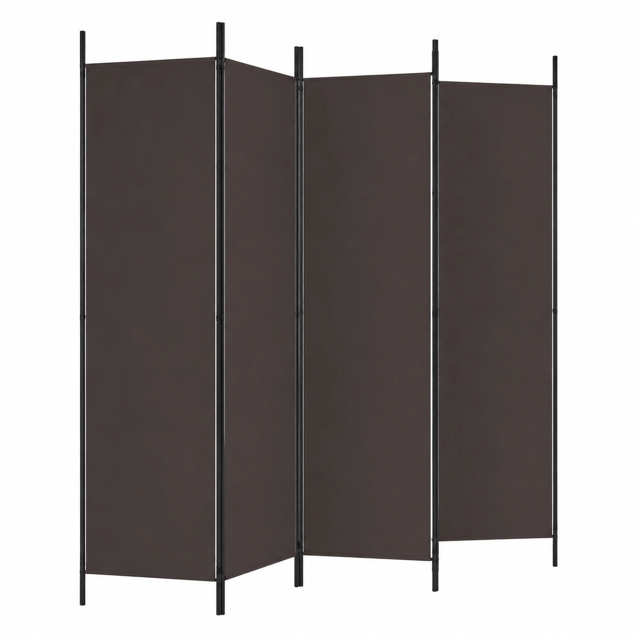 Pantalla de Separación de Tela Marrón de 6 Paneles, 300 x 200 cm