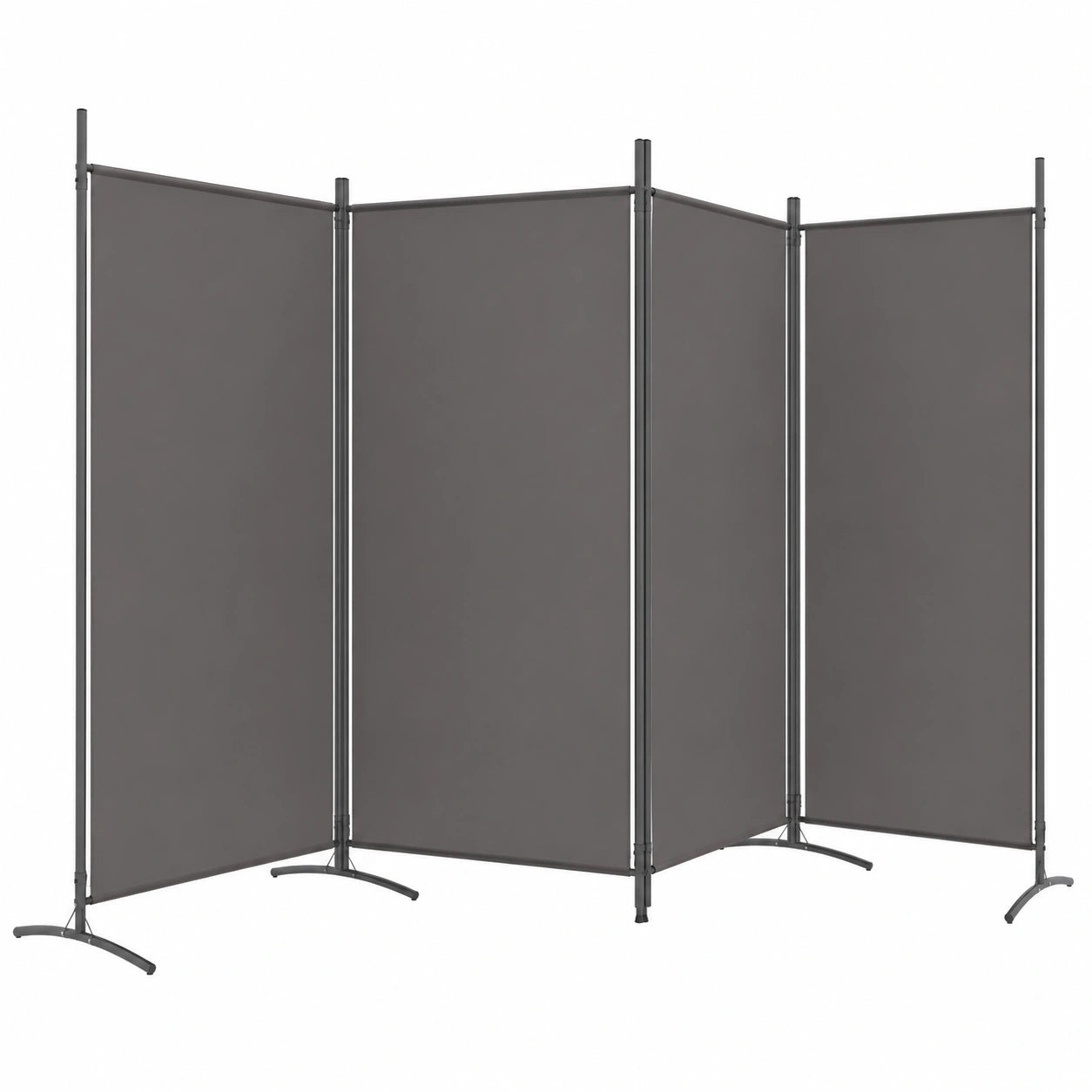 Biombo de 4 Paneles Antracita, 346x180 cm, Plegable y Ligero