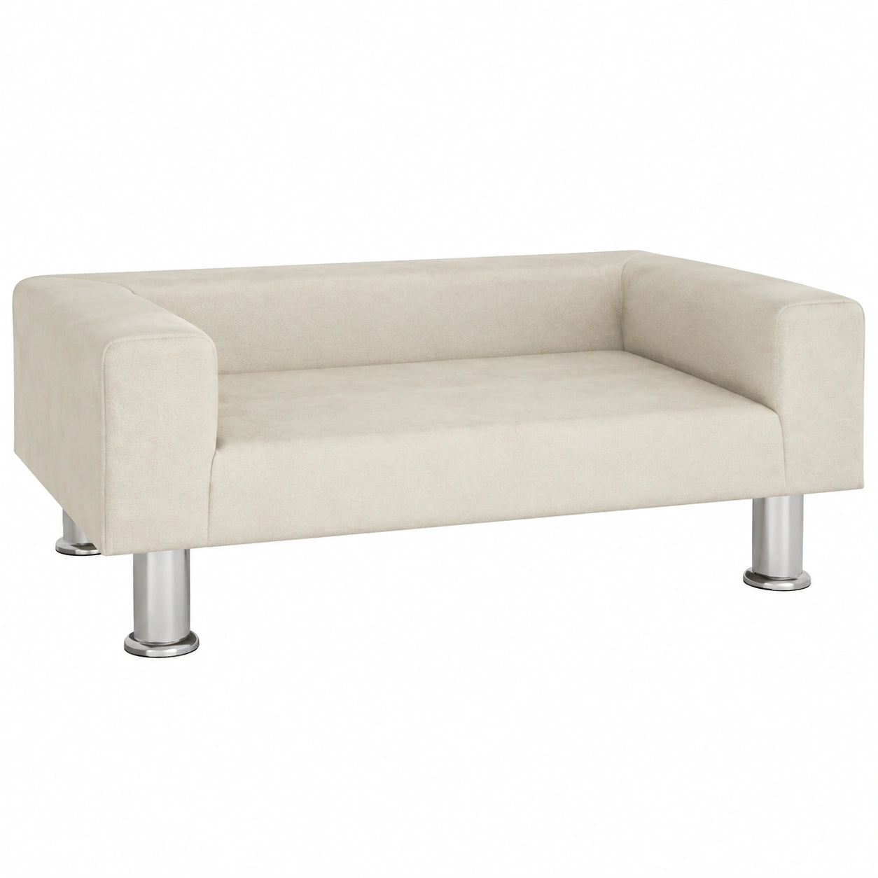 Sofá Infantil de Terciopelo Crema para Niños, Silla Reclinable y Cama 70x45x26.5 cm